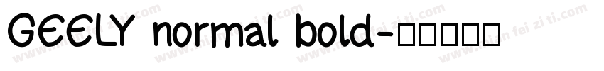 GEELY normal bold字体转换